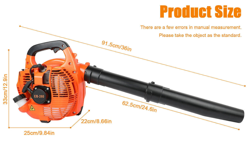 ?Handheld Leaf Blower Gas Powered 2-Stroke Commercial Heavy Duty Grass Yard 2024