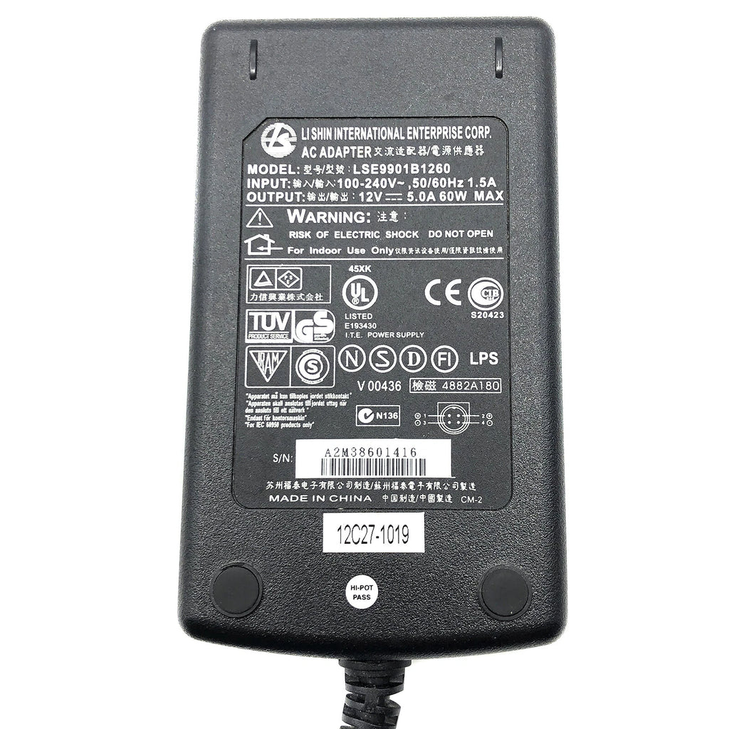 Original 4 Pin 12V Li Shin 0452B1280 AC Adapter Power Supply Charger LCD TV
