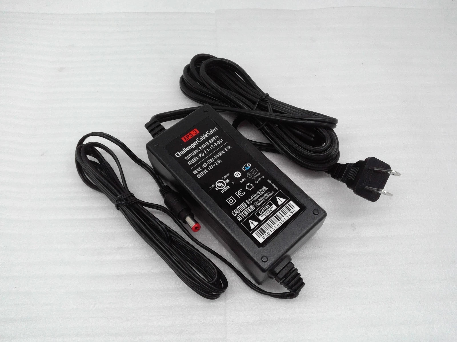 Genuine Challenger Switching Power Supply EPS -3 12V 3.0A PS-2.1-12-3-DC1 Red