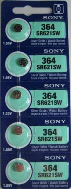 10 SONY 364 SR621SW LOT OF 10 PICES MADE IN JAPAN WATCH BATTERY