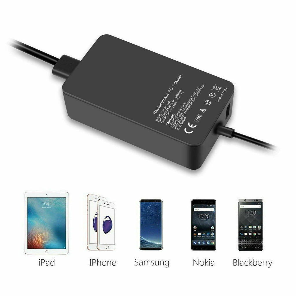 44W Adapter Charger For Microsoft Surface Pro 3 4 5 6 Go Laptop 2 Book / RT/Go