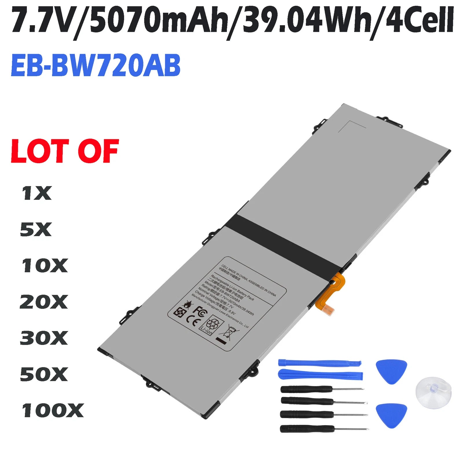 LOT EB-BW720ABA Battery For Samsung Chromebook 4 11.6" XE310XBA-K02US 310XBA-K01