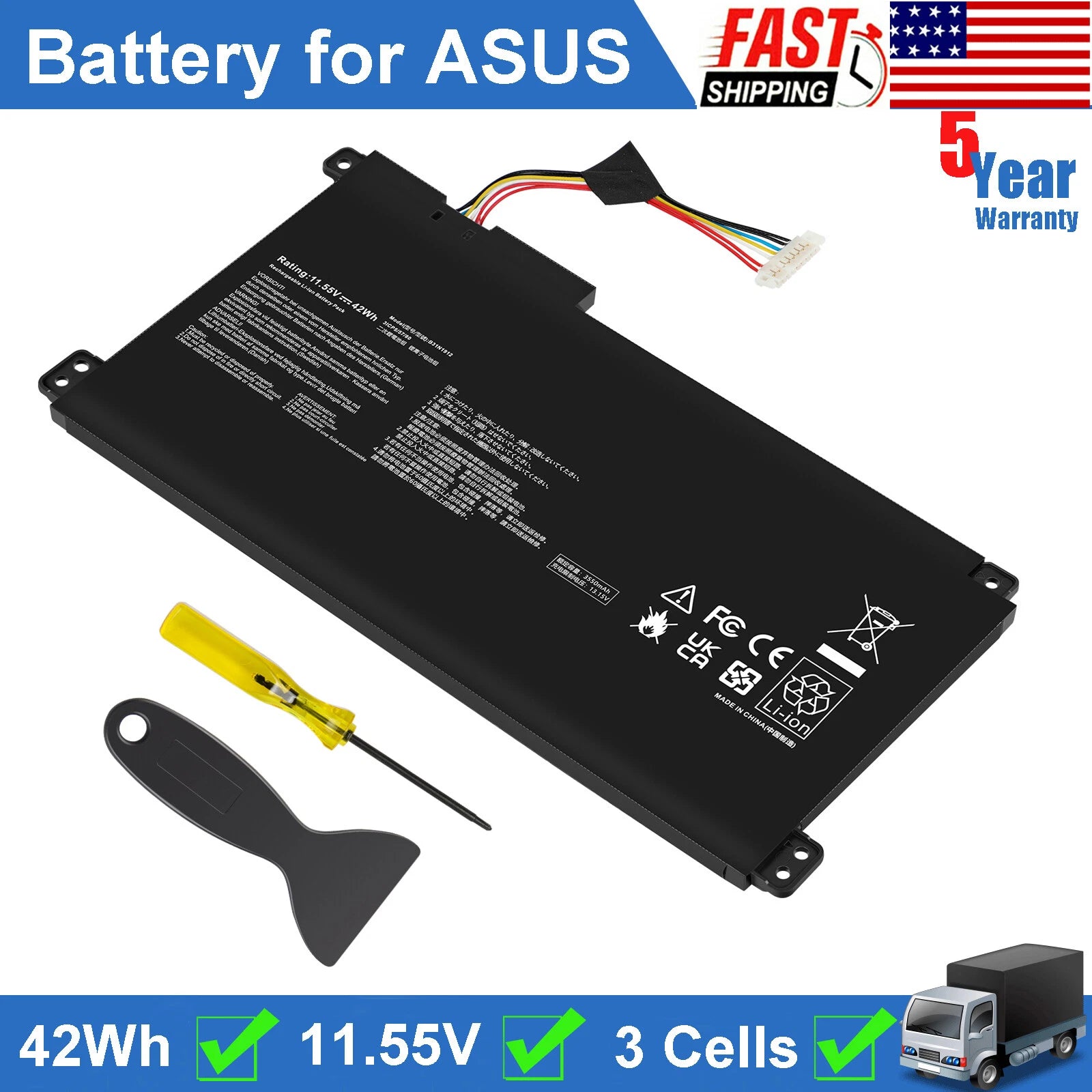 B31N1912 Battery For ASUS VivoBook 14 E410MA L410MA E410KA E510MA E510KA 42Wh US