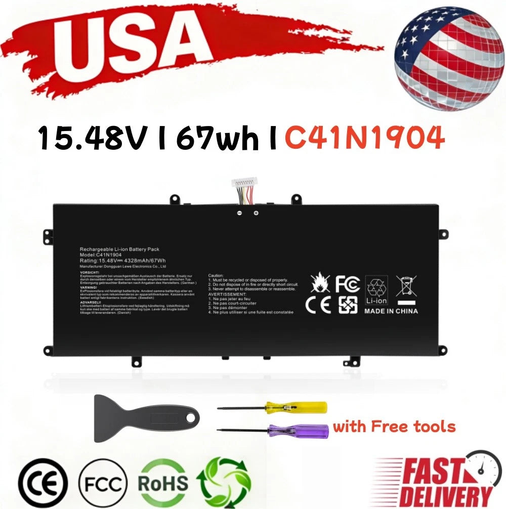 C41N1904 Battery For Asus ZenBook 13 UX325EA UX325JA 14 UX425 UX425JA 67wh