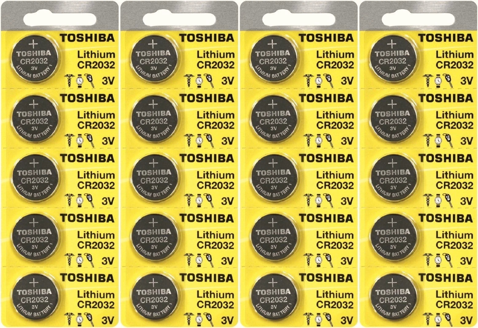 20 Toshiba CR2032 3 Volt Lithium Coin 2032 Batteries