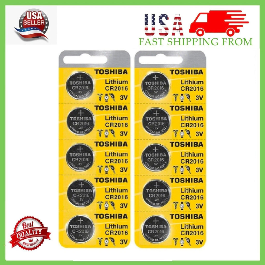 10 x New Original Toshiba CR2016 CR 2016 3V LITHIUM BATTERY BR2016 DL2016