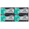 Murata 346 (SR712SW) 1.55V Silver Oxide 0% Hg Mercury Free Watch Battery 4 Pack