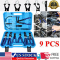 9Pcs Hose Clamp Clip Remover Pliers Wire Long Reach Kit Fuel Oil Water Hose Tool