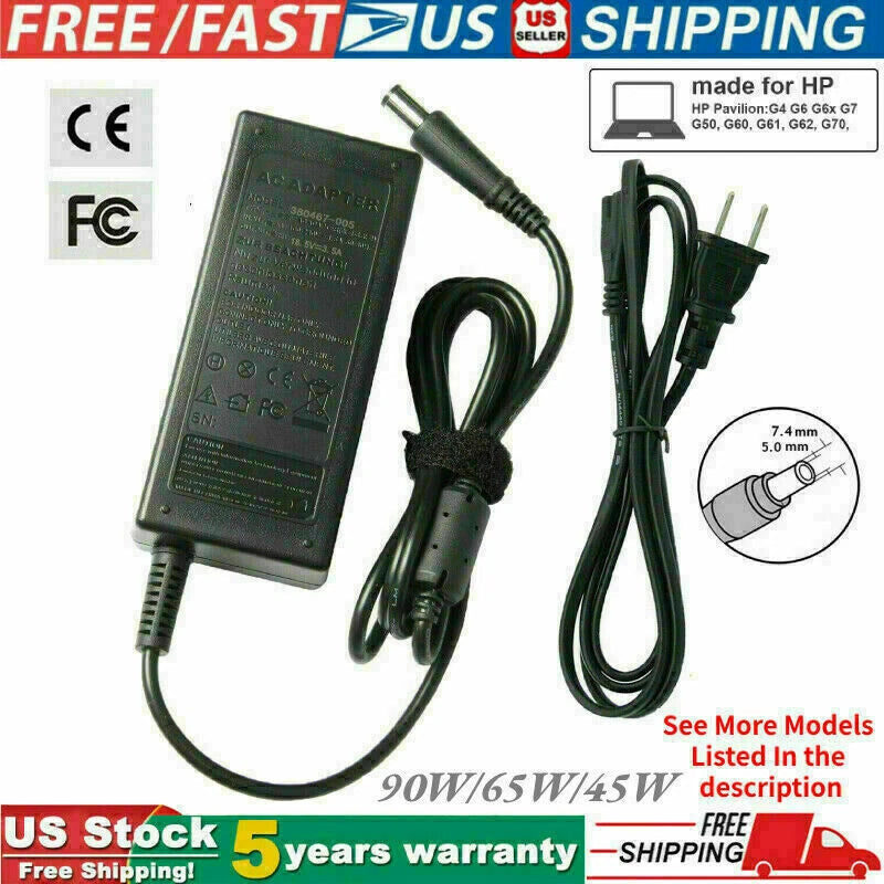 90W Adapter Laptop Charger for HP Elitebook 8470p 8460p 8440p 8460w 8560w 8570wp