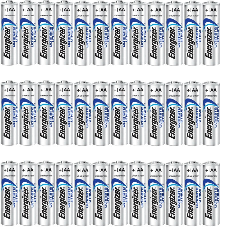 36 Count Energizer AA Ultimate Lithium L91BP Batteries, FRESH