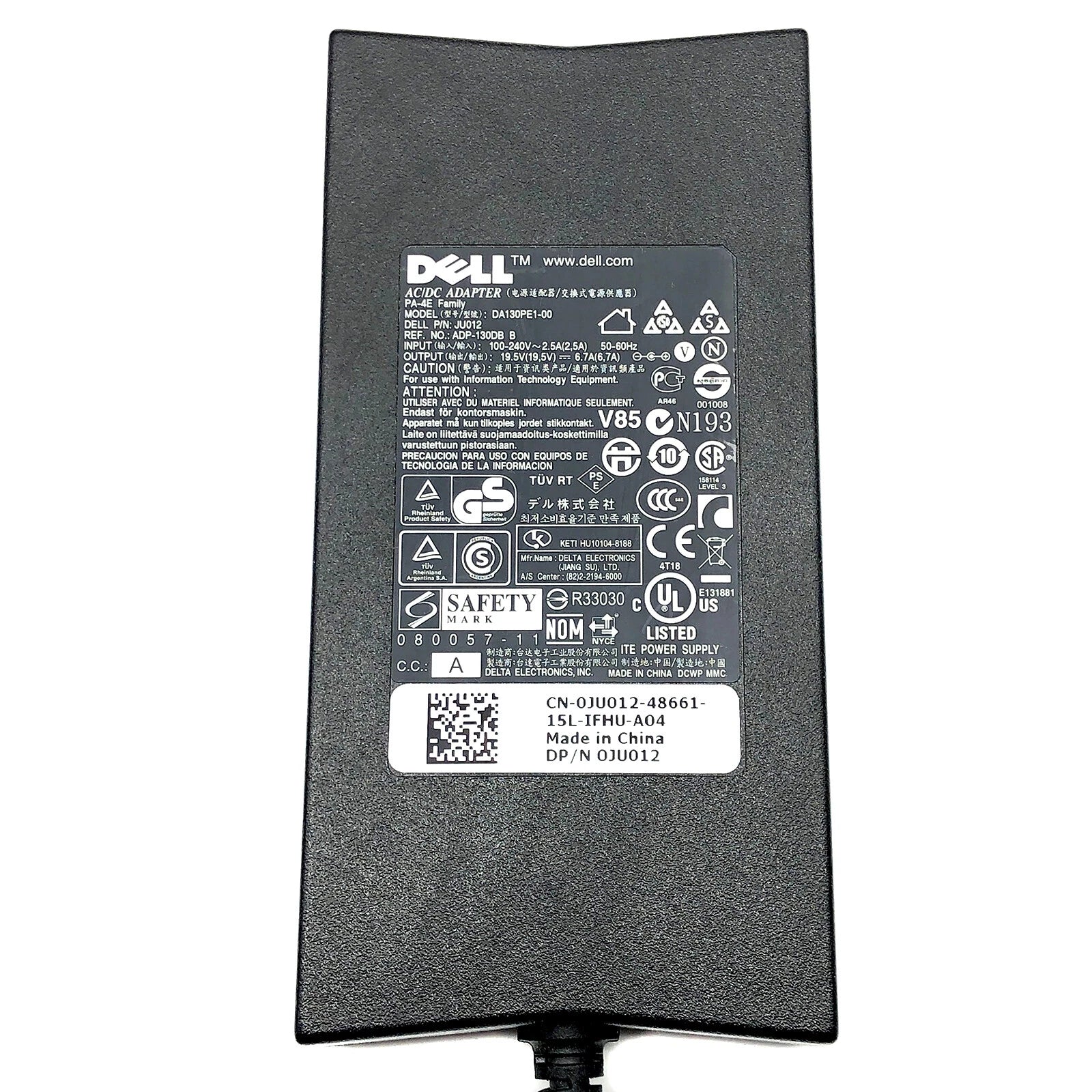 TESTED Original Genuine Dell 130W Adapter For D6000 WD15 Docking Station K17A