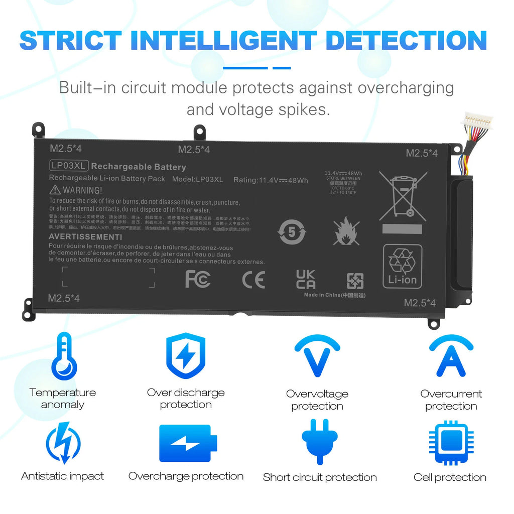 LP03XL Replacement Battery For HP Envy M6-P M6-P113DX 15T-AE 15T-AE00 807417-005