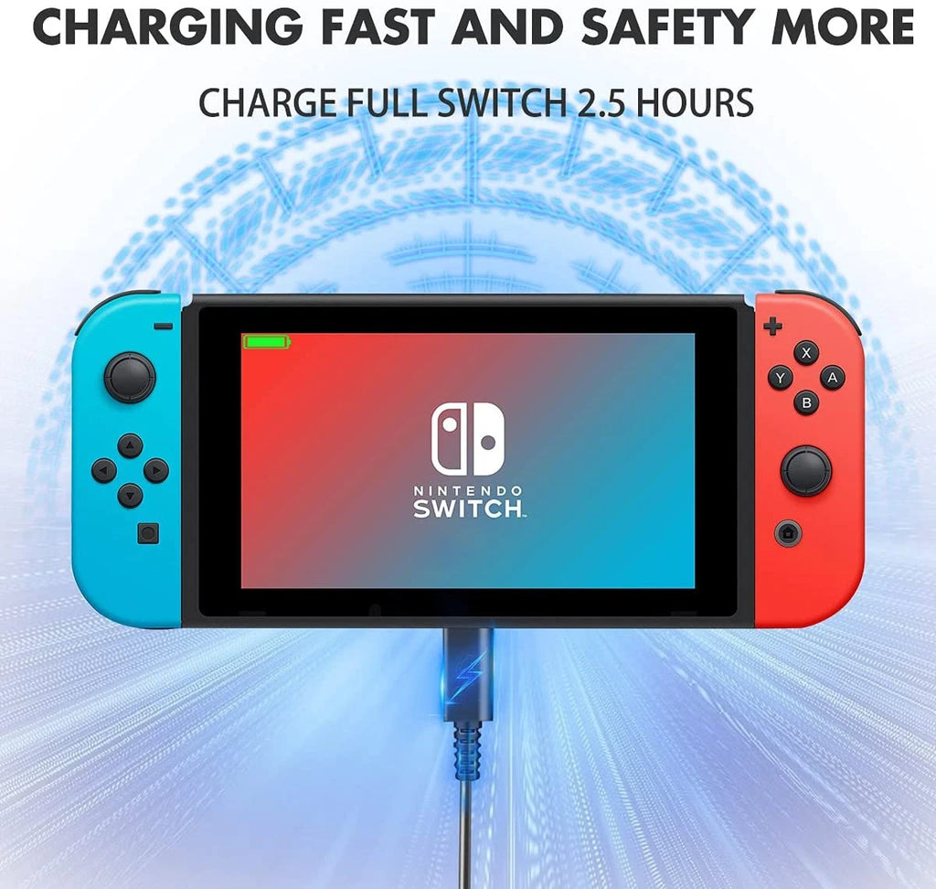 PWR For Nintendo Switch AC Power Supply Adapter Home Wall Travel Charger Cable