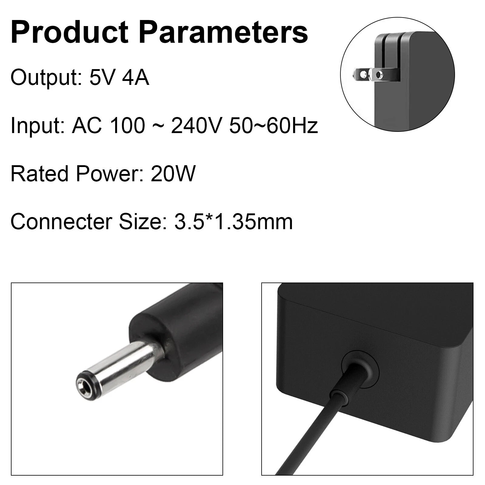 AC Adapter Power Charger For Lenovo IdeaPad Miix 320-10ICR 300-10IBY 80NR001WUS