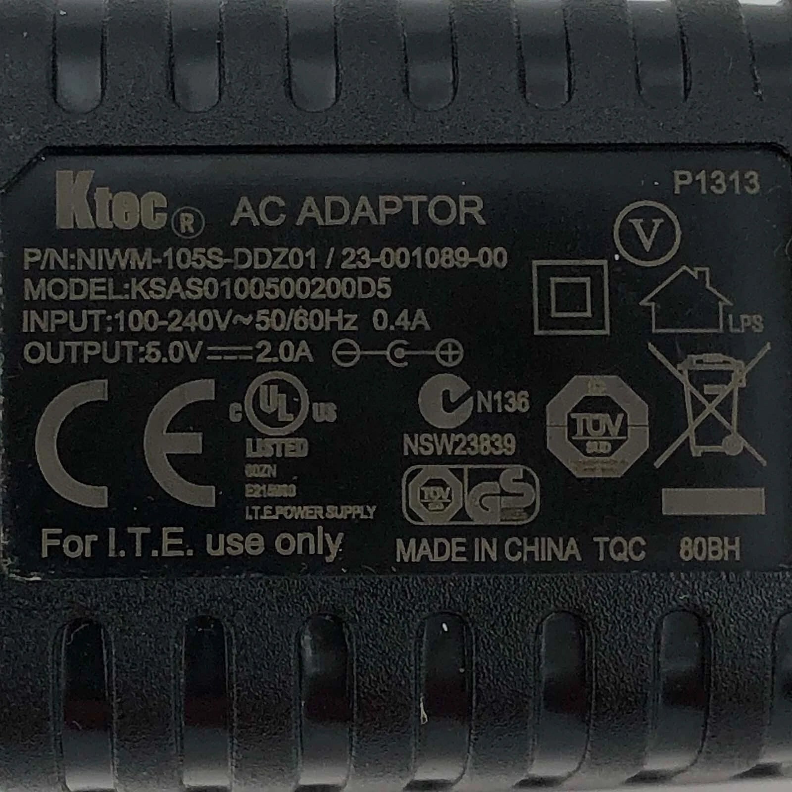 NEW Genuine Ktec Archos KSAS0100500200D5 Power Supply 5V 2A Wall AC Adapter