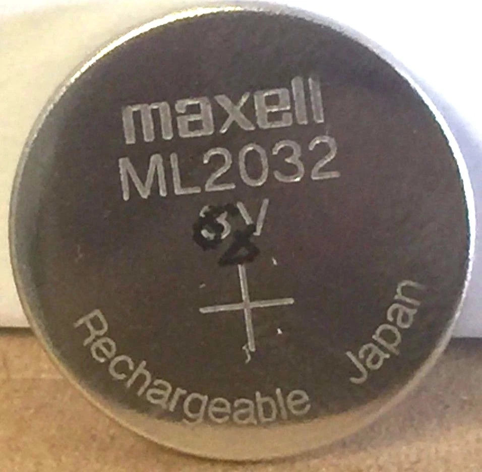 Brand New Maxell ML2032 Rechargeable 2032 3V CMOS Backup Battery, Japan,
