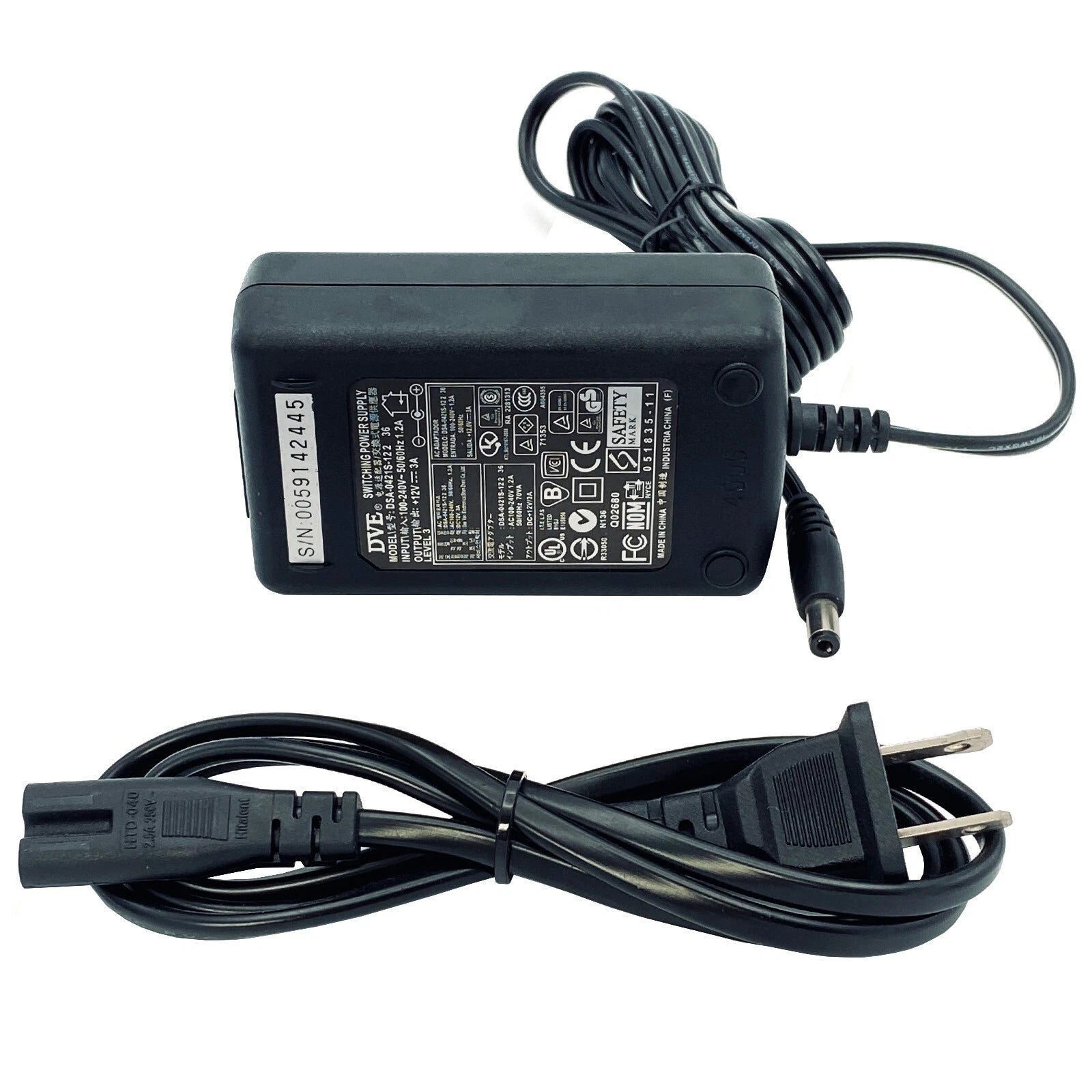 NEW Genuine DVE DSA-0421S-12 2 36 Switching Power Supply Adapter 12V 3A 36W OEM