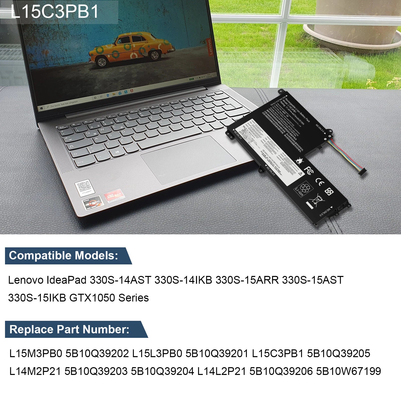 ?L14M2P21 L14L2P21 Battery for Lenovo IdeaPad 330S-15IKB 330S-14IKB L15C3PB1 NEW