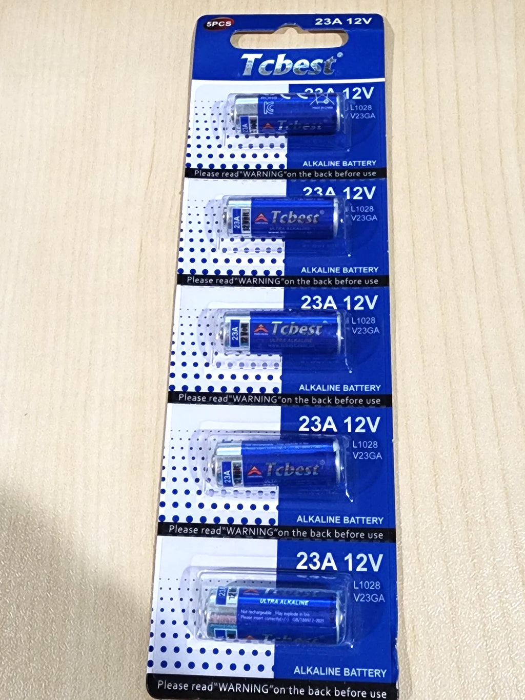2 x Tcbest 23A A23 12v Alkaline Battery MN21 MN23 L1028 23A 23GA