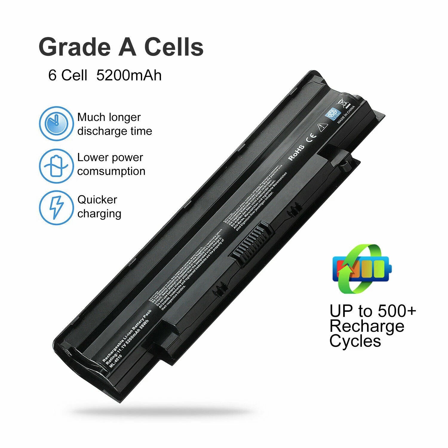 N5010 N4010 Battery For Dell Inspiron N4110 N5110 N7110 M5010 J1KND 5200mAh NEW