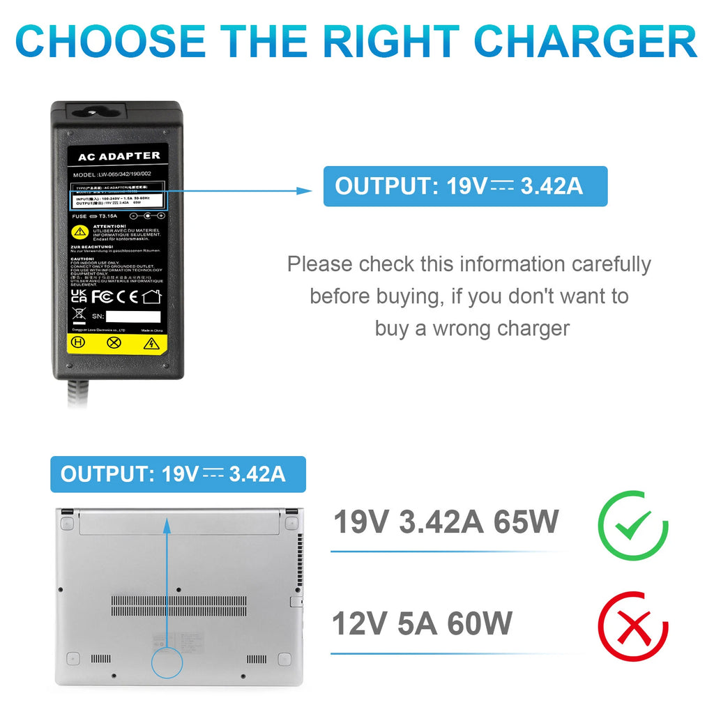 19V 3.42A AC Adapter Charger For ASUS X550 X550C X550CA ADP-65DW Power Supply