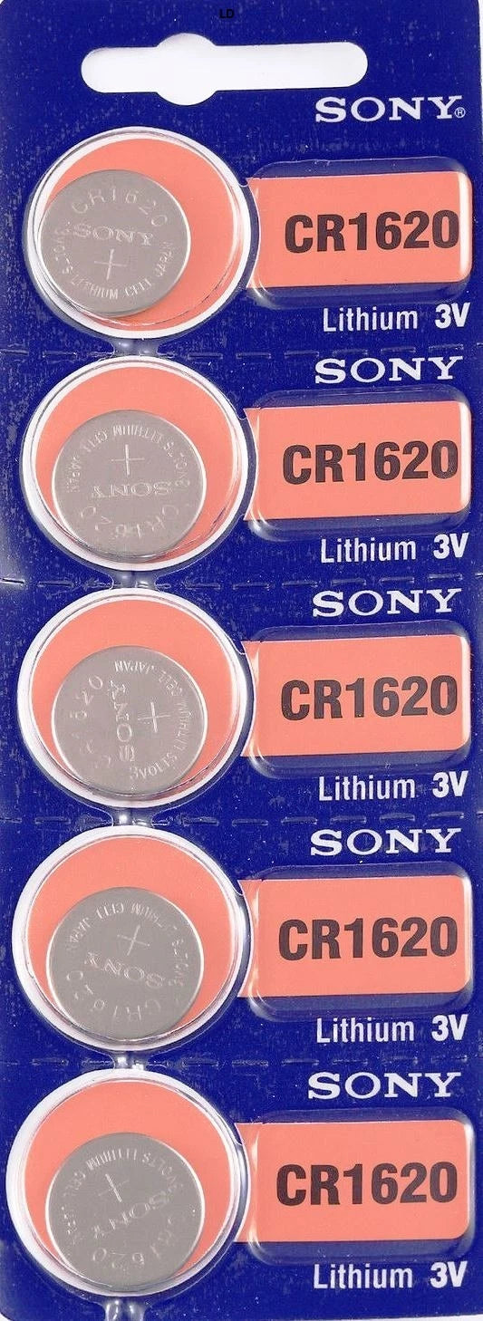 CR 1620 MURATA / SONY LITHIUM BATTERIES (5 piece) 3V Watch Authorized US Seller