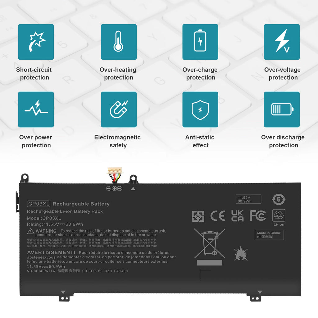 ??CP03XL BATTERY FOR HP SPECTRE X360 13-AE 13T-AE 929066-421 929072-855 TPN-Q199