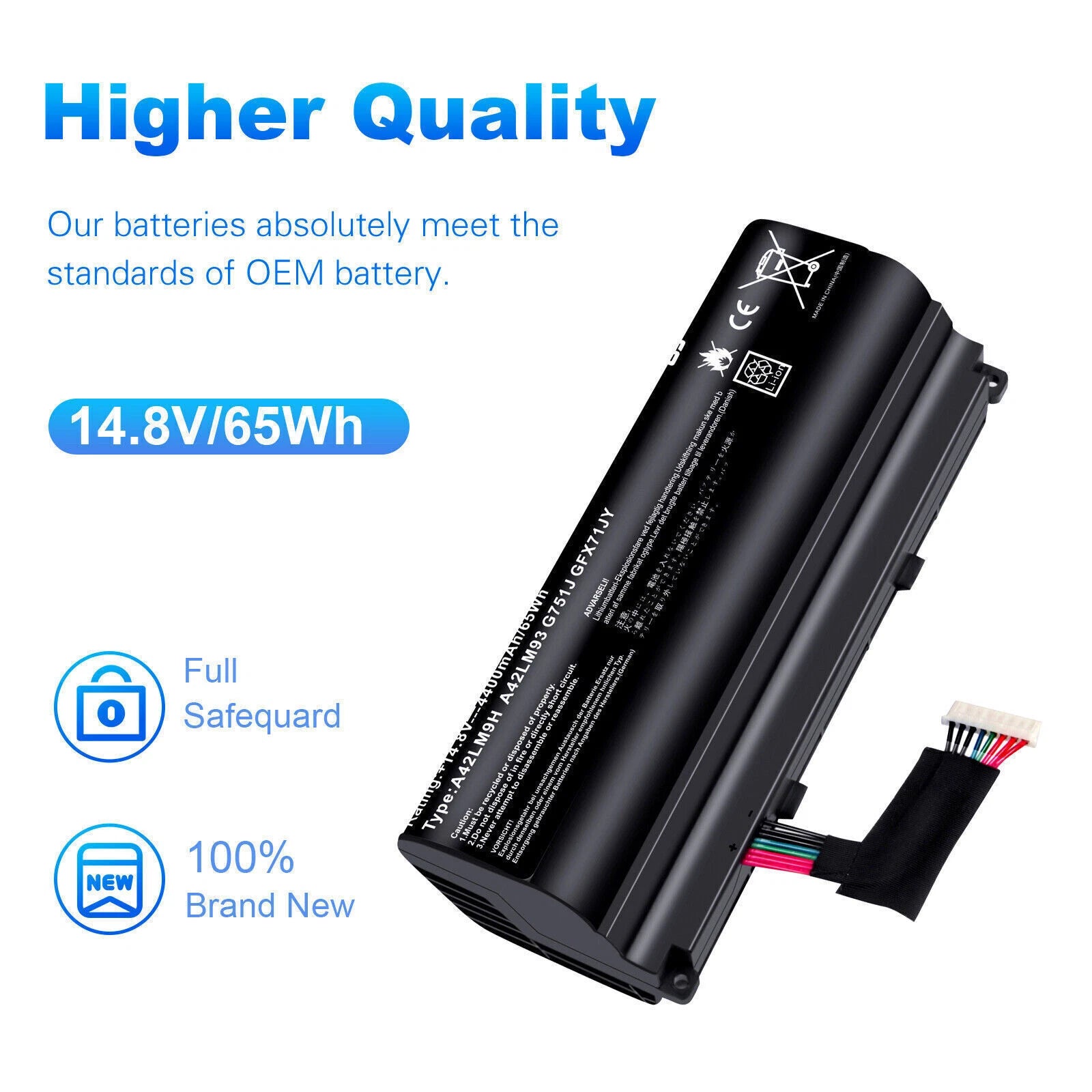 A42N1403 Battery For ASUS ROG G751 G751JT G751JT-CH71 A42LM93 14.8V 4400mAh