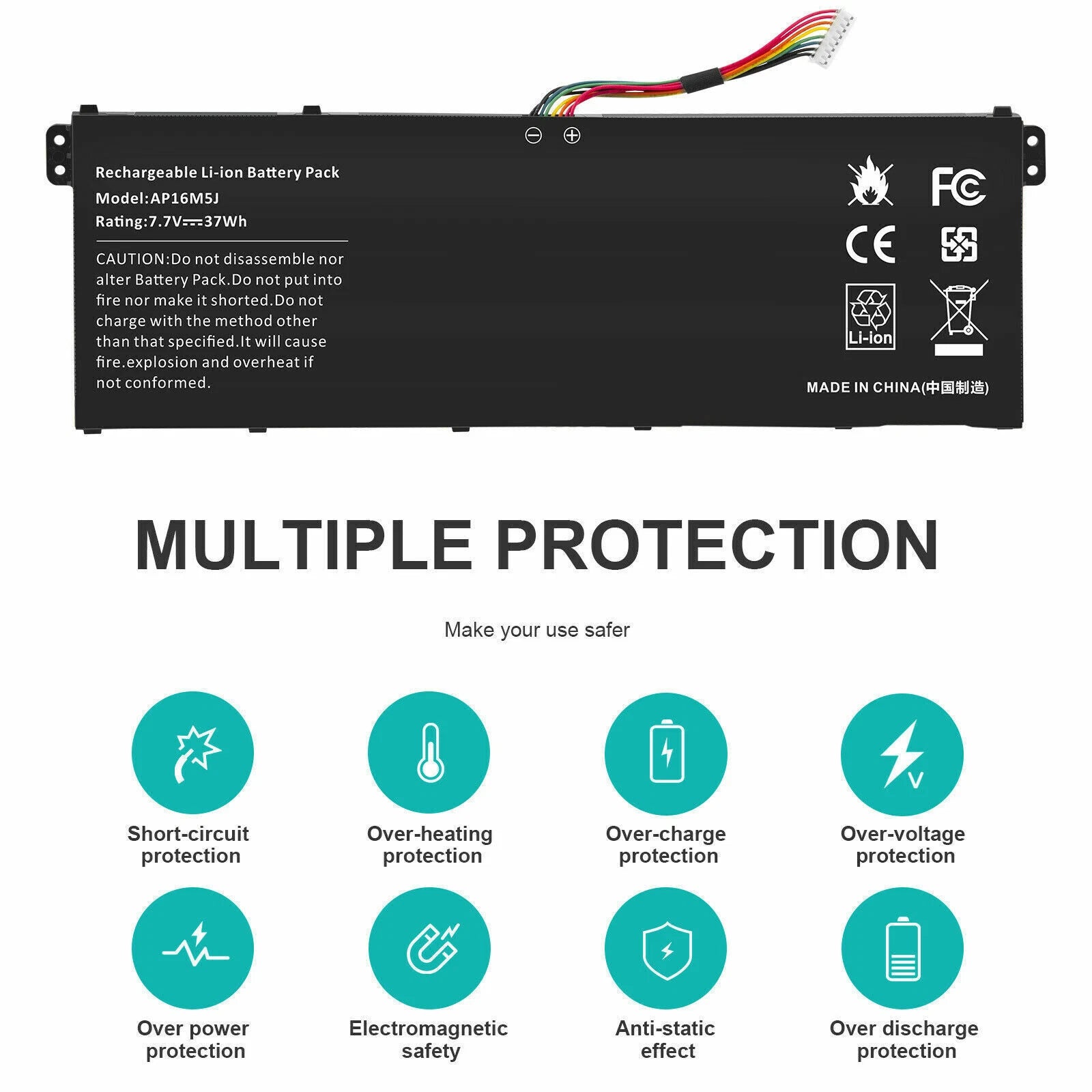 AP16M5J 37Wh Laptop Battery For Acer Aspire 3 A314-31 A315-21 A315-51 ES1-523