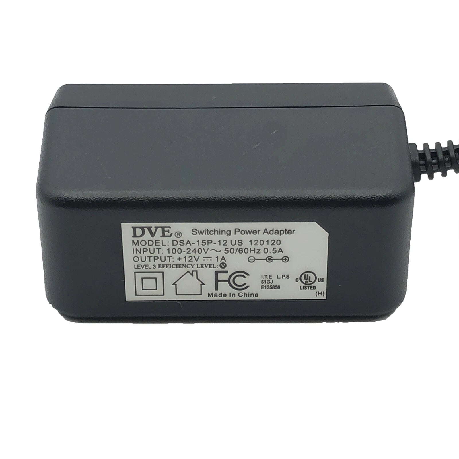 NEW Genuine DVE Wall Power Adapter 12V 1A 12W OEM DSA-0131F-12 MT12-Y120100-A1