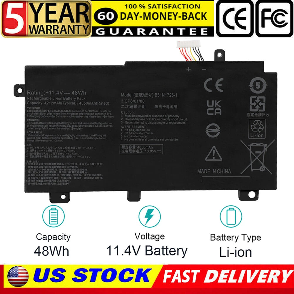 B31N1726 Battery for ASUS TUF Gaming FX505DT FX505DV FX505DU FX505DY FX505GT