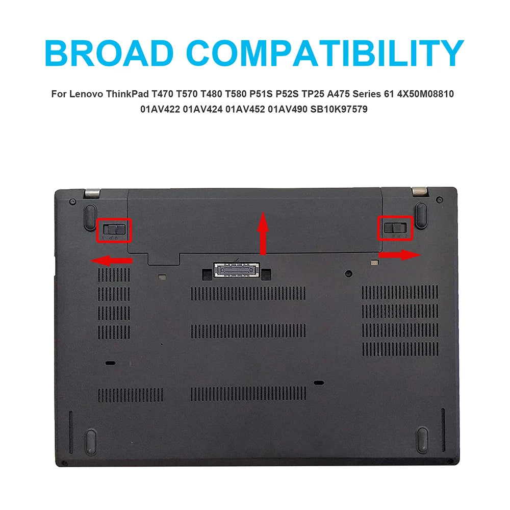 LOT 61 Battery 01AV424 For Lenovo ThinkPad T470 T480 T570 T580 P51S P52s 01AV490