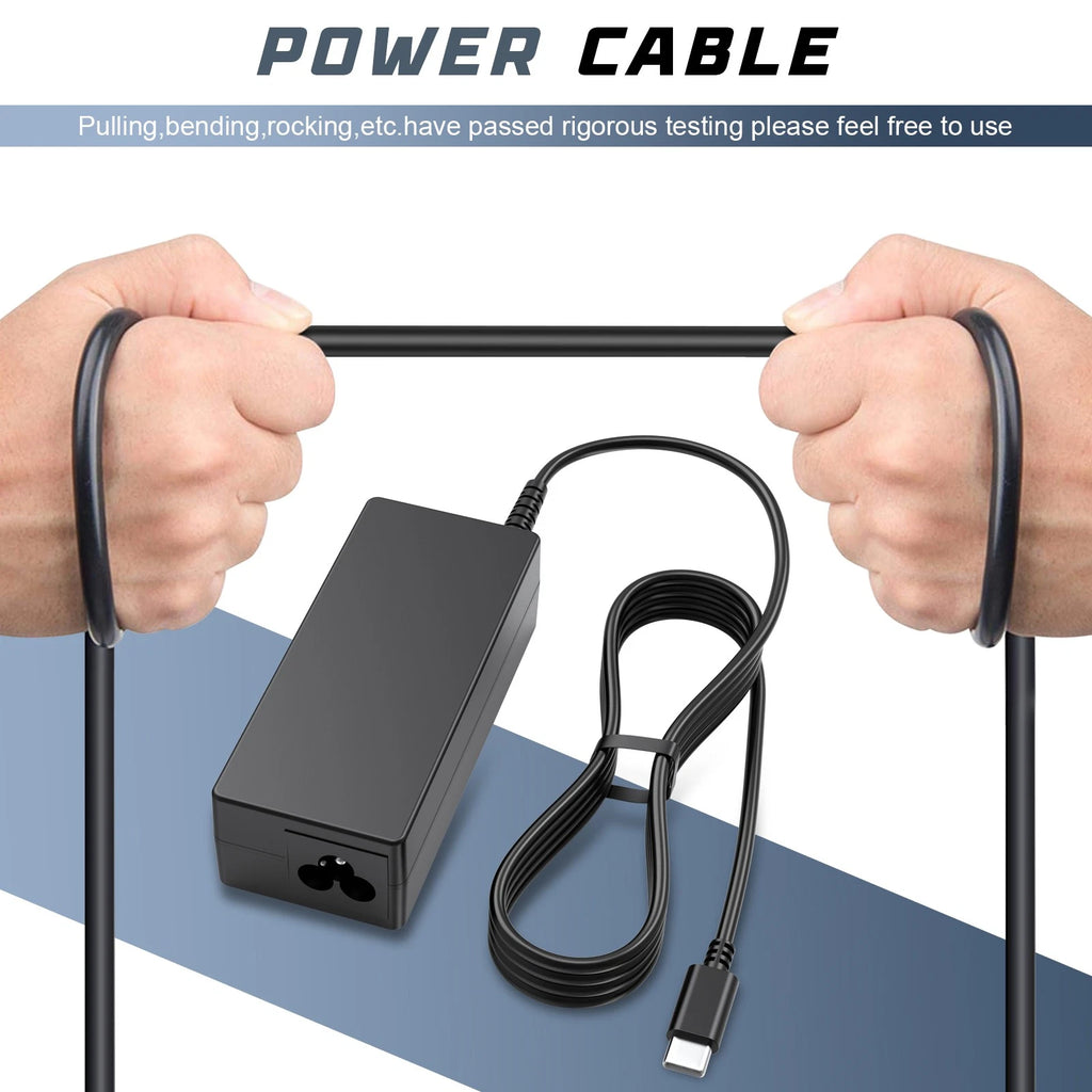 Slim 65W Adapter Charger USB C For HP Elitebook x360, Pavilion Envy Elite x2 US