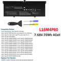 Battery L16M4P60 L16C4P61 For Lenovo Yoga 920 920-13IKB Flex Pro-13IKB 70W 7.68V