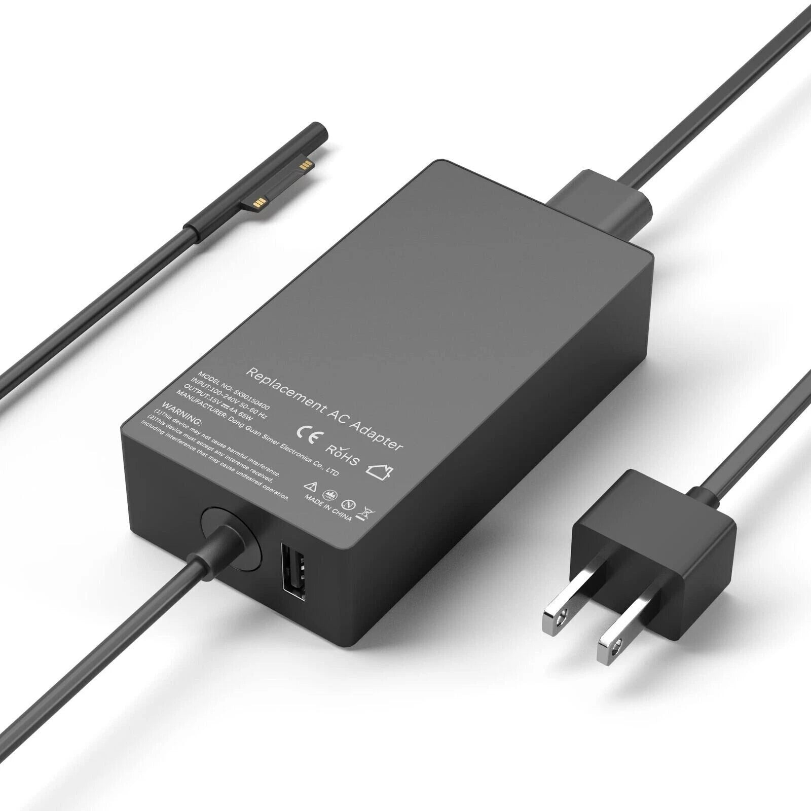 For Microsoft Surface Pro 3 4 5 6, Go Book Power Adapter Charger 44W 1800 1769