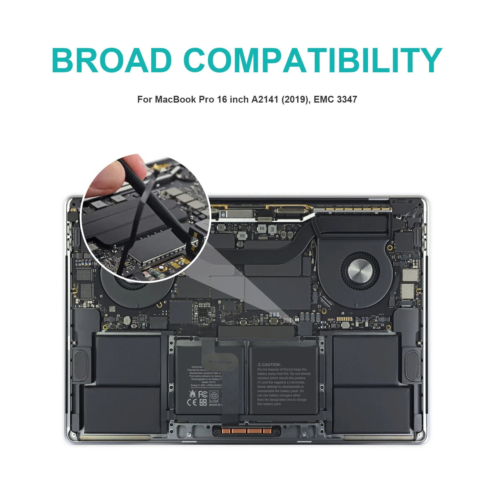 Replace A2113 A2141 Battery for APPLE MacBook Pro 16" 2019 2020 EMC 3347 99.8Wh