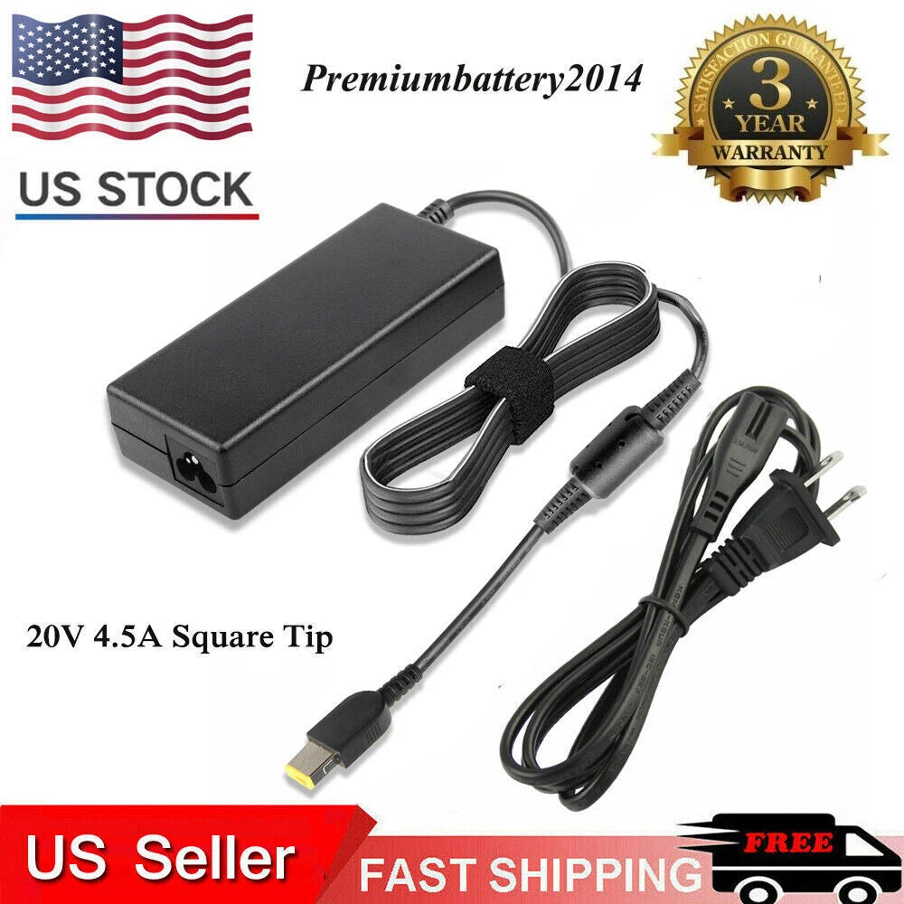 AC Adapter For Lenovo ThinkPad 20V 4.5A 90W Laptop Charger Power Supply Cord US
