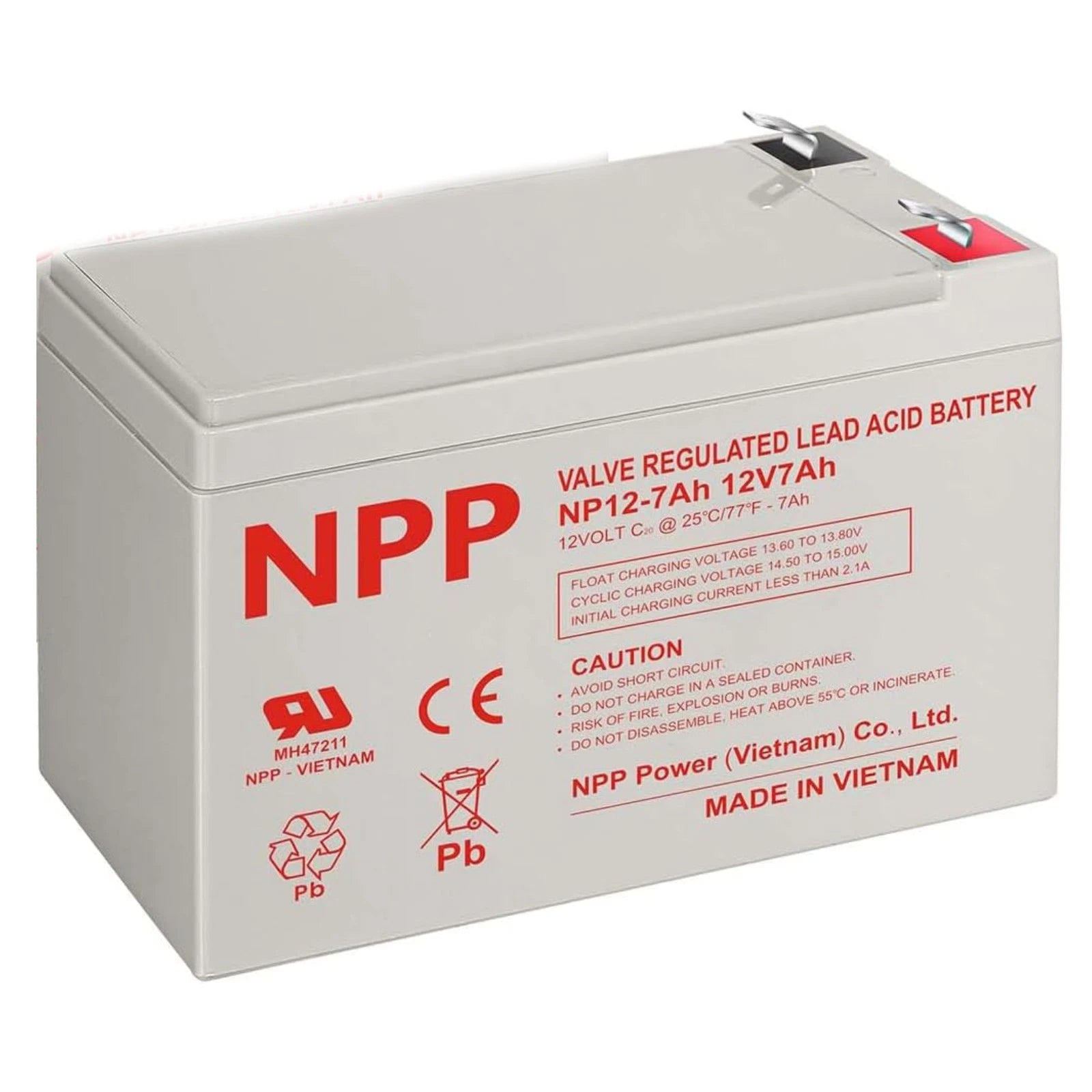 NPPower NP 12V 7Ah AGM VRLA Battery with T1 Terminal