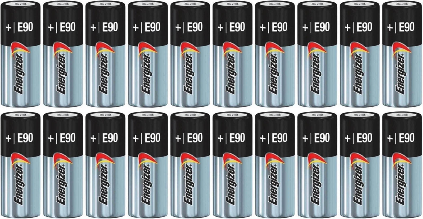 20 Energizer E90 Size N Batteries LR1, 910A, MN9100, Exp 2022