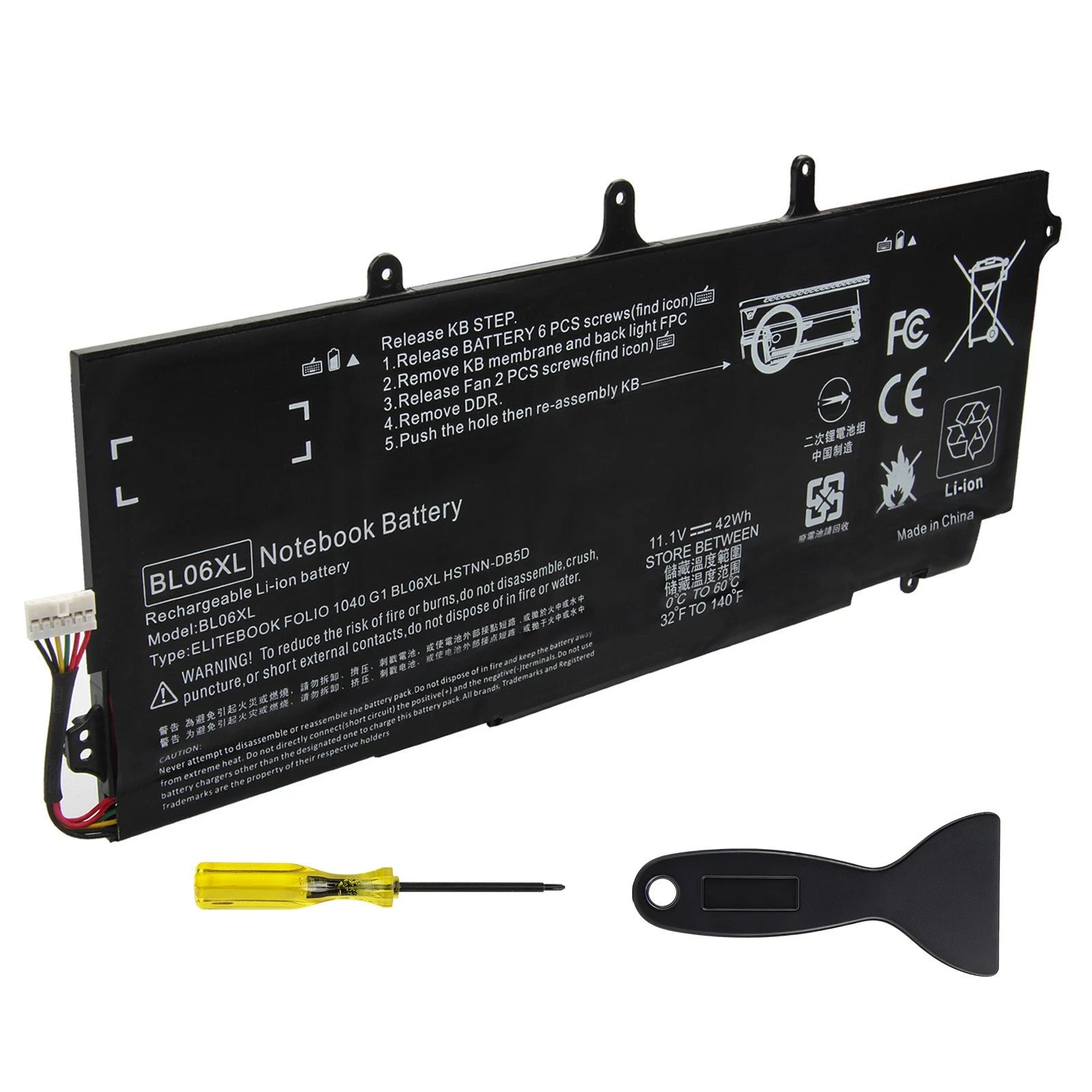 42Wh battery for HP EliteBook 1040 G1 1040 G2 Folio 1040 G1 Folio 1040 G2 BL06XL