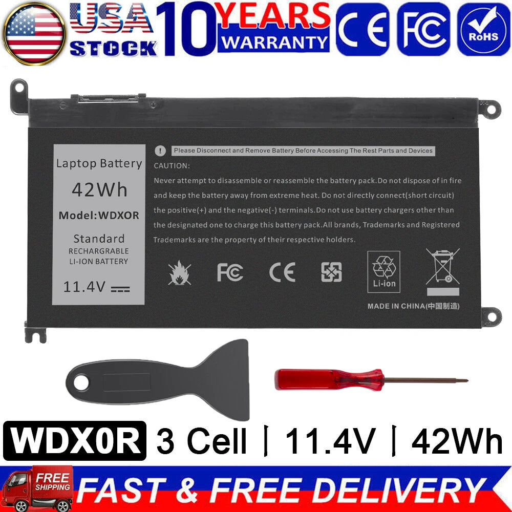 WDX0R Battery for Dell Latitude 3180 3190 3379 3380 3390 Vostro 14 5468 15 5568