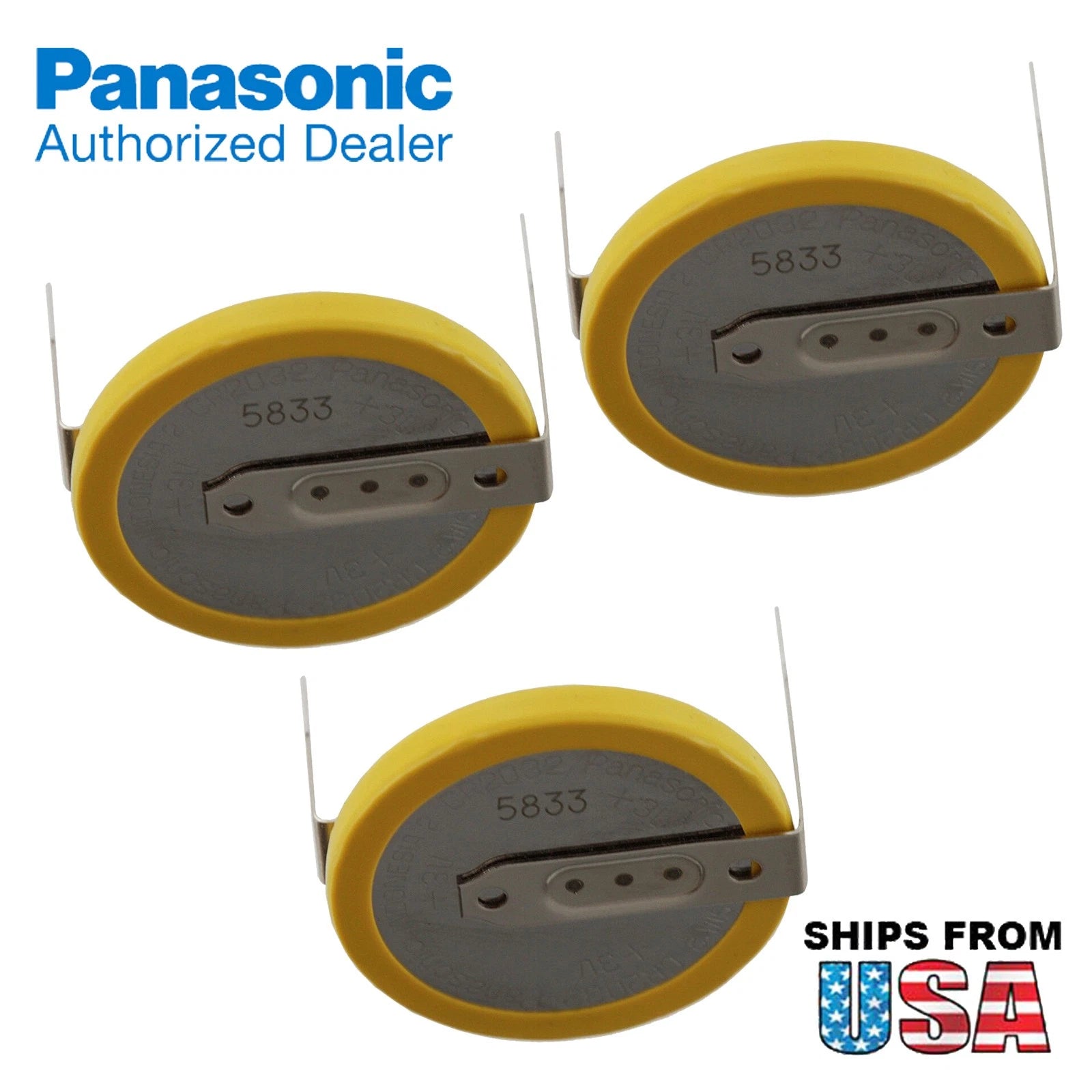 3x CR-2032/HMN 3V Lithium Coin Battery Horz 2 Pins for CMOS Mainboard