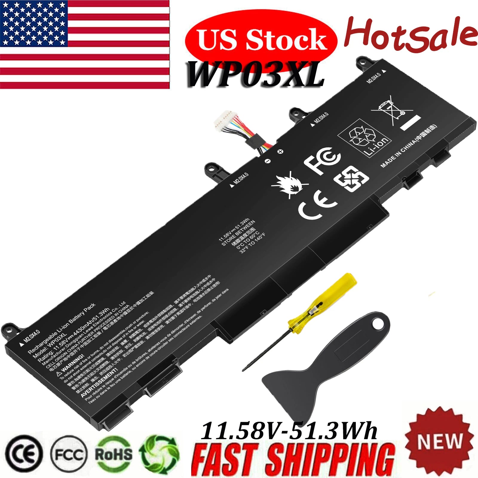 WP03XL Battery For HP EliteBook 830 835 840 845 860 865 G9/10 M73466-005
