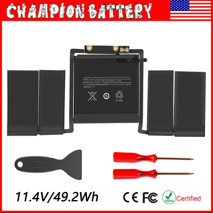 A1819 Battery for Apple MacBook Pro 13 inch A1706 Retina 2016 2017 MLH12L 49.2Wh