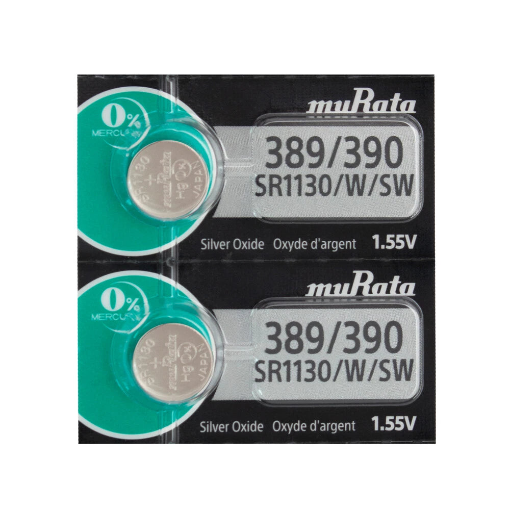 Murata Silver Oxide 390 1.55V Battery x 5 - Replaces Sony
