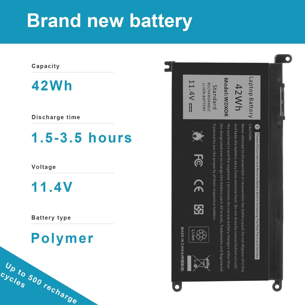 Battery For Dell Inspiron 17 5000 series 17 5765 5767 5770 14 7460 3CRH3 WDXOR