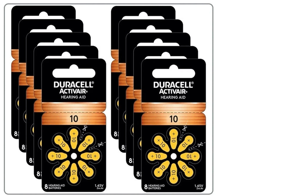 NEW Duracell Size 10 Activair PR70 Hearing Aid Batteries (80 Pack) Exp 2029