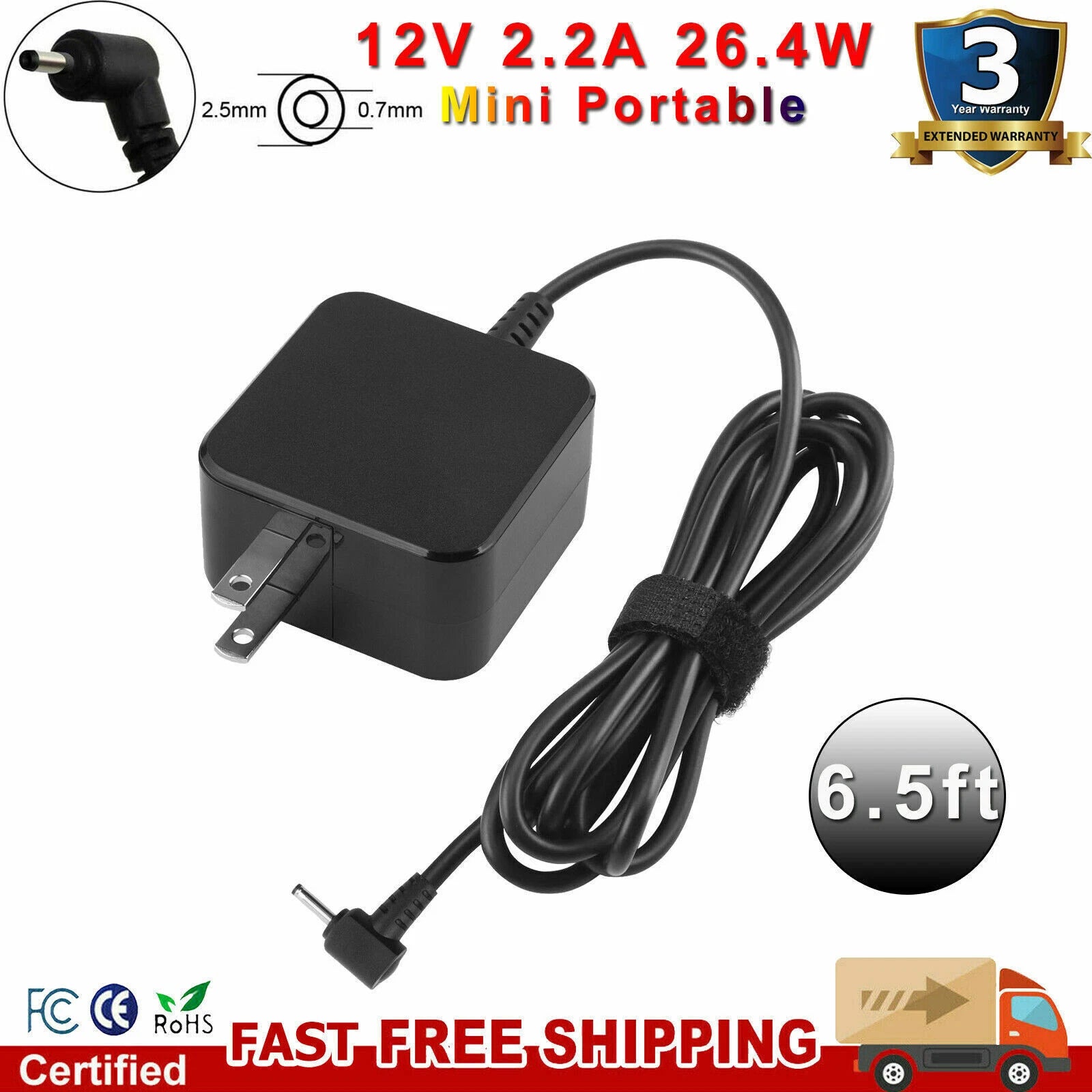 AC Adapter Charger for Samsung Chromebook 3 500C 500C13 XE500C13 501C 501C13 12V