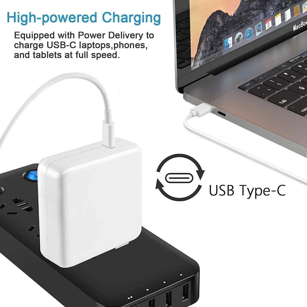 96W USB-C Mac Book Pro Charger Type C AC Adapter Power Supply +CABLE White/Black