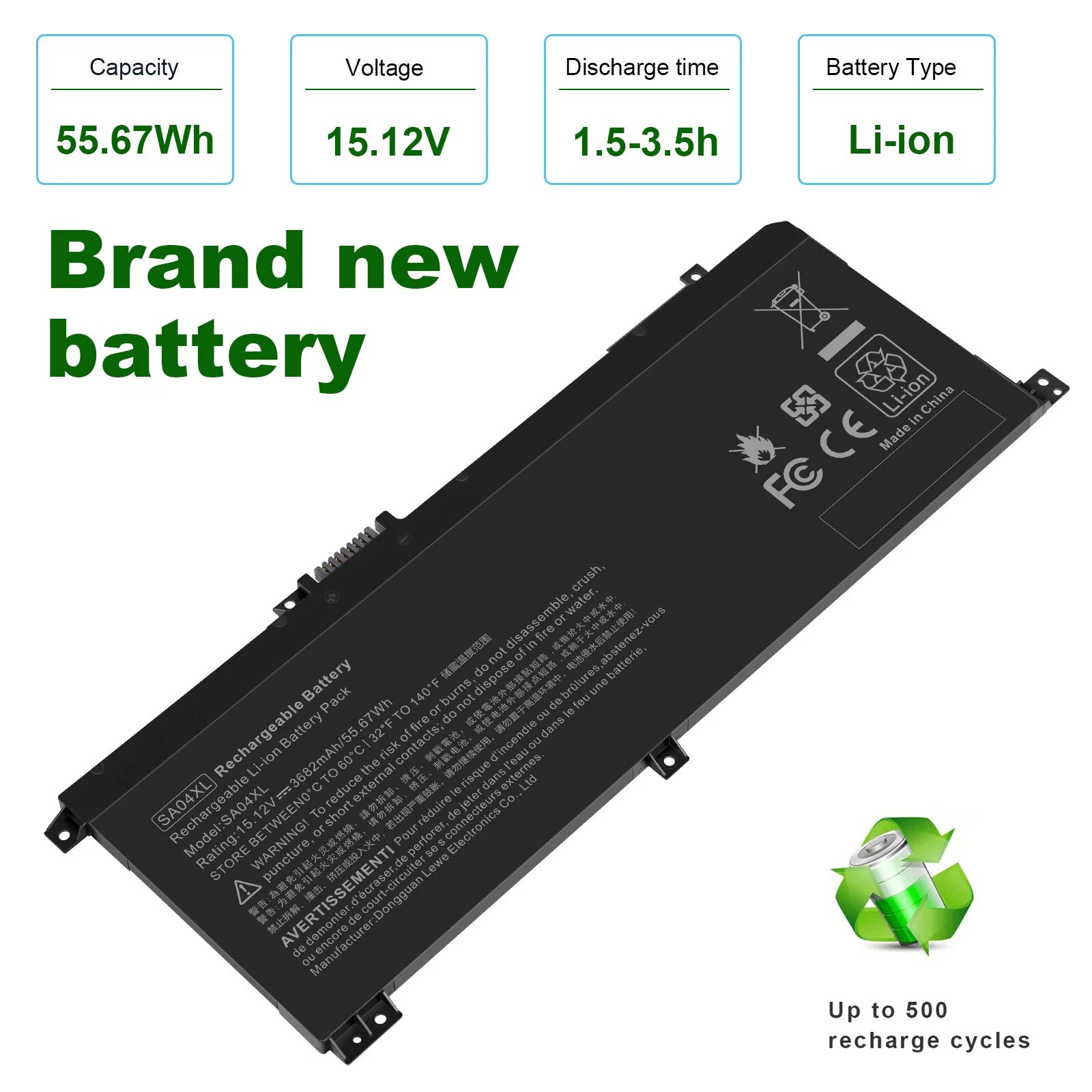 SA04XL L43267-005 Battery Replacement for HP Envy X360 15/15T-DR 17-CG 17T-CG